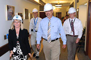 Mr. Moreland tours the rennovations of the 7th floor of Erie VAMC