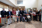 Ribbon-cutting ceremony for the community living center.