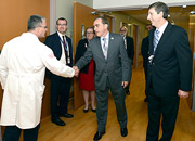 Dr. David Shulkin, VA Under Secretary for Health, visits the surgical intensive care unit during a tour of the Crescenz VA Medical Center.