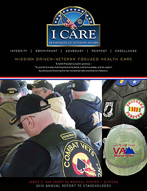 Cover of James E. Van Zandt VA Medical Center 2016 Annual Report