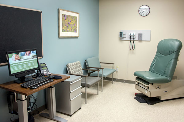 A treatment room in the newly expanded and renovated Warren County VA Outpatient Clinic.