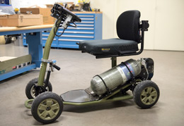 Prototype of the PneuScooter developed by HERL.
