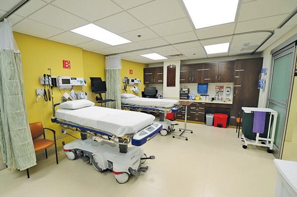 Main treatment area for the urgent care center.