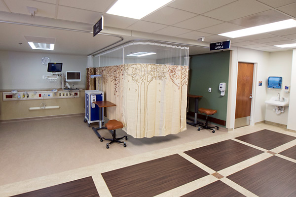 The new post anesthesia care unit area.